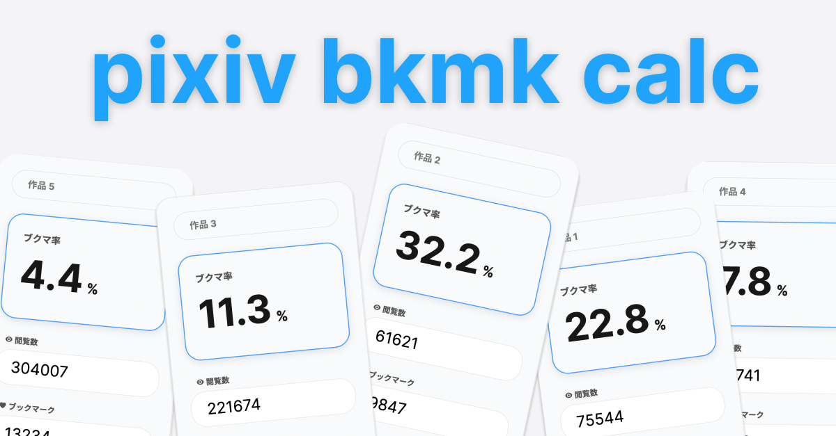 pixivブクマ率計算ツール
